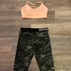 Nike sports bra & Nike pro pants